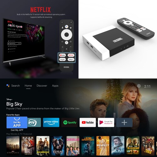 Tv Box KM7 Plus 4K Google Assitant 2GB Ram 16GB   Android 11.0 MECOOL