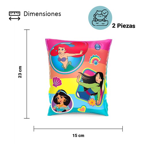 Flotis Salvavidas Inflables Bestway 23 Cm Para Niña Princesas Multicolor