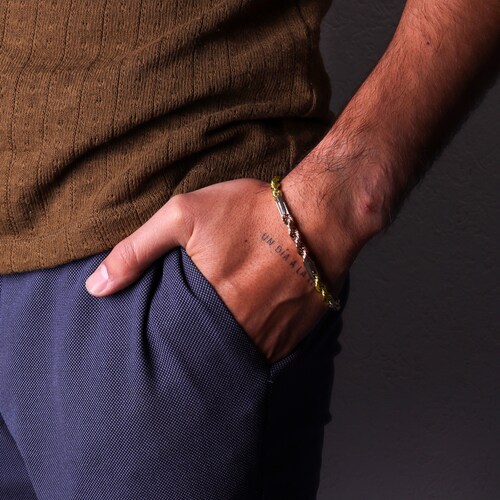 Pulsera Torzal Figaro Esclava Oro 10k Italiano 21cm - 5.5mm