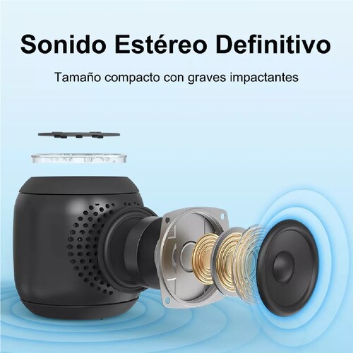 Bocina Tronsmart T7 Mini Ipx7 De 15w Con Bluetooth 5.3 Y Luz