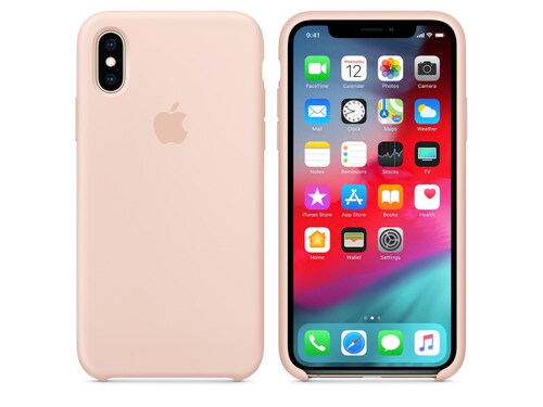 Funda de Silicon iPhone XS - Arena Rosa