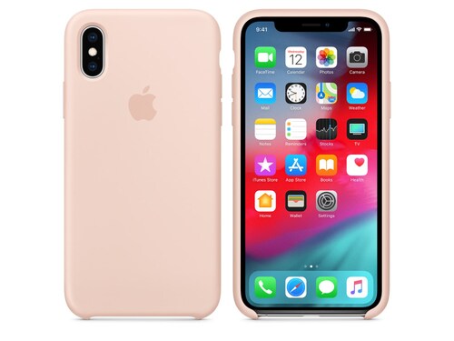 Funda de Silicon iPhone XS - Arena Rosa