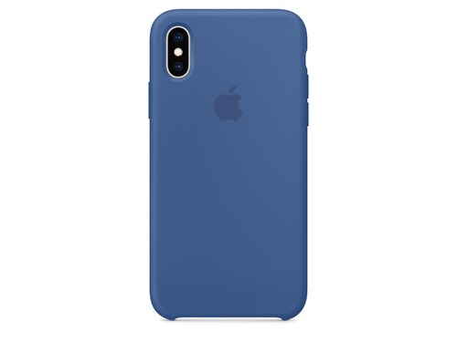 Funda de Silicon iPhone XS - Azul Porcelana