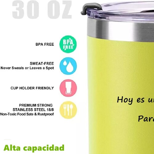 Termo Térmico Tipo Yeti Inoxidable Taza Amarillo