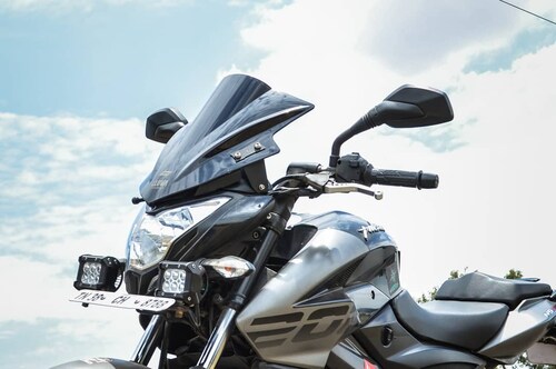 Parabrisas Alto Motocicleta Bajaj Pulsar NS200 Original Lluvia Transparente