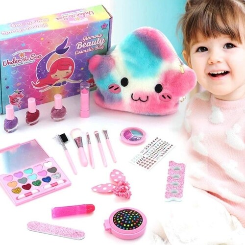 Kit De Maquillaje Niñas Kawaii Juguete Lavable No Toxico