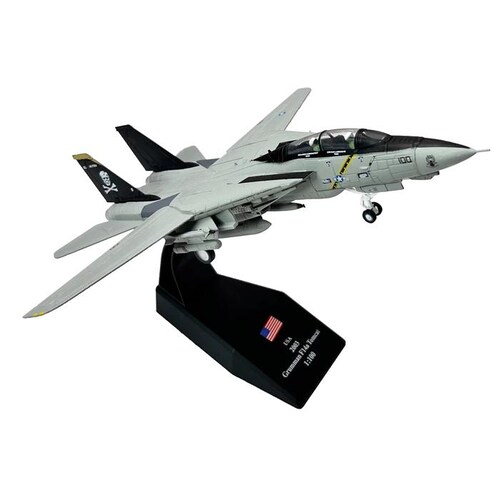 Avión militar detalle colección MXF14-001-23 F-14 Tomcat 1100 19x19x14cm MetalPlástico Base plastico Gris, F-14 Tomcat Wings Fixed