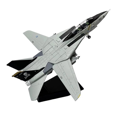 Avión militar detalle colección MXF14-001-23 F-14 Tomcat 1100 19x19x14cm MetalPlástico Base plastico Gris, F-14 Tomcat Wings Fixed