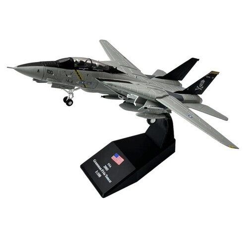 Avión guerra militar escala MXF14-001-24 F-14 Tomcat 1100 19x19x14cm MetalPlástico Base plastico Gris, F-14 Tomcat Wings Fixed