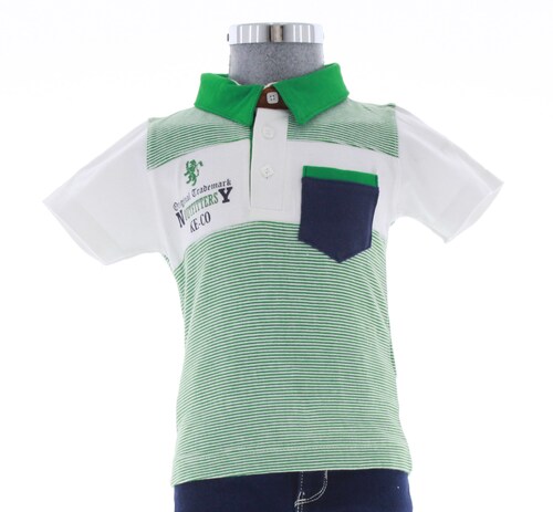 Playera Niño Verde Polo Bebe 3308 1 a 5 Años.
