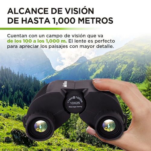 Binoculares Prismáticos 10X Alcance Hasta 1000 Metros