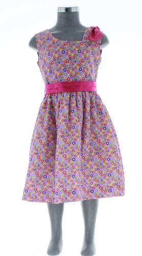Vestido Niña Morado Floreado 2 a 10 años 3322.