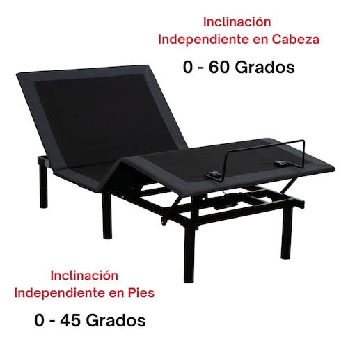 Cama Eléctrica Ajustable con Colchón Memory Foam En Caja Individual Zazi