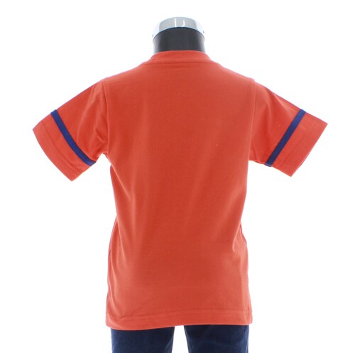 Playera Niño Algodón Naranja T shirt 3333 1 a 18 Años.