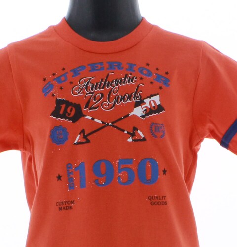 Playera Niño Algodón Naranja T shirt 3333 1 a 18 Años.