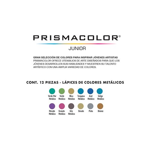 Lápices de Colores Prismacolor Junior Multicolor, Pastel, Metálicos, Paquete 3 Piezas