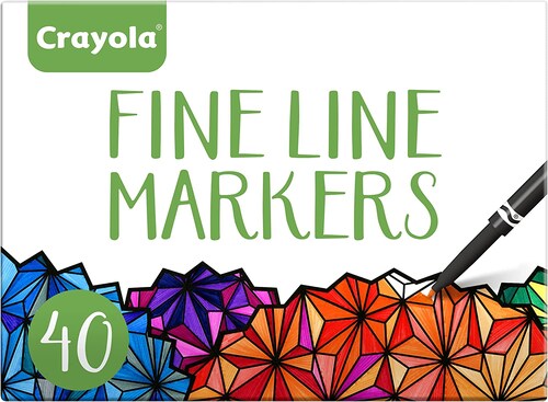 40 Plumones Marcadores Rotuladores Punta Fina Marca Crayola Fine Line Markers