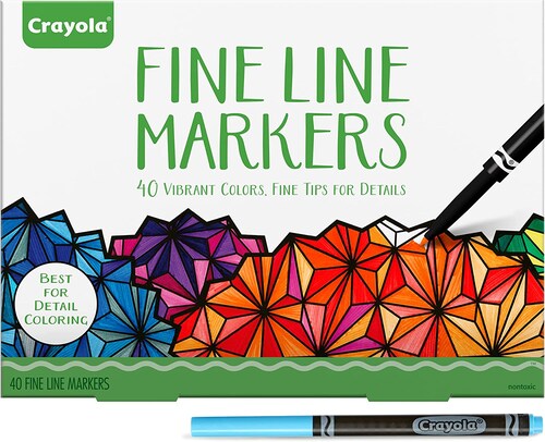 40 Plumones Marcadores Rotuladores Punta Fina Marca Crayola Fine Line Markers