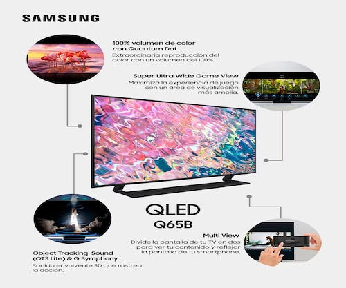 Pantalla Samsung QLED smart TV de 50 pulgadas 4K QN-50Q65BAF