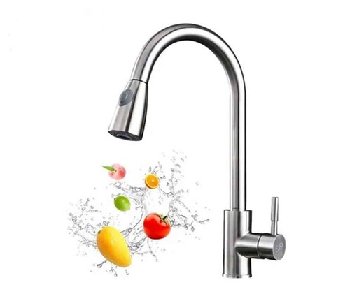 Llave Mezcladora Monomando Fregadero Acero Inox C/ Regadera