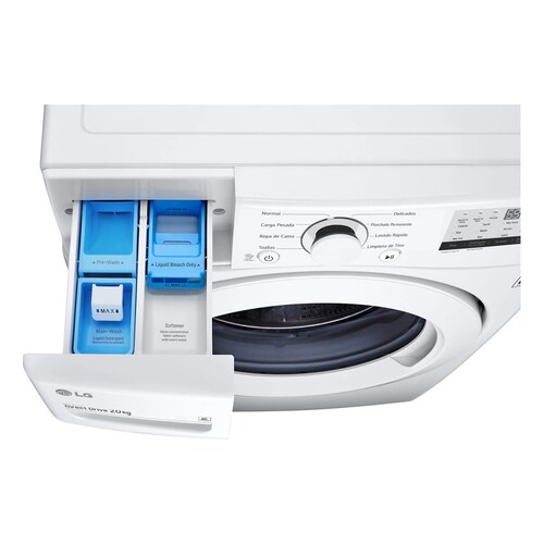 Lavadora Carga Frontal Inverter Direct Drive 20kg Blanca LG
