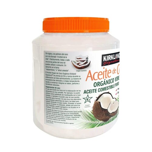 Aceite De Coco Orgánico Virgen 2.29 Kg Kirkland