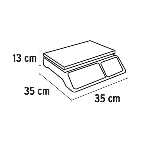 Báscula capacidad 40 kg electrónica multifunciones, Truper 15241
