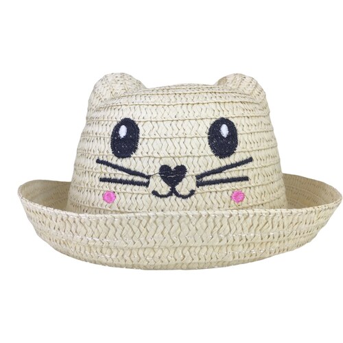 Sombrero Para Niña Playa Con Bordado