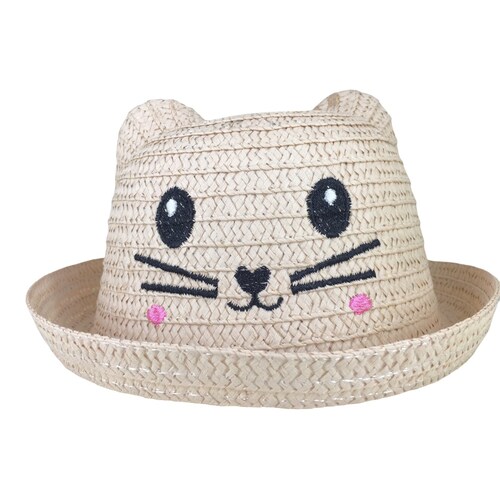 Sombrero Para Niña Playa Con Bordado