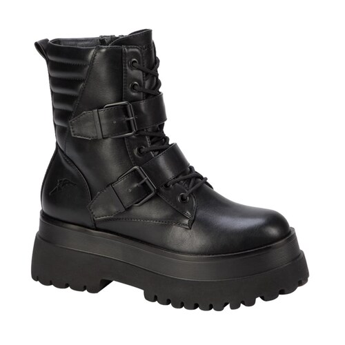 Bota para Mujer estilo Militar con Plataforma y Ajuste de Cordones color Negro, marca Goodyear. 993361