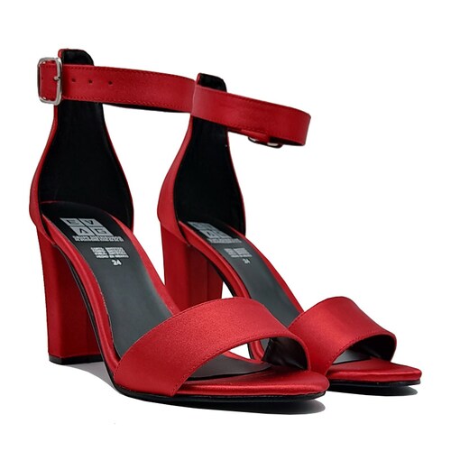 Tacones EVAG 1020 Rojos Mujer Fiesta Formales Moda Primavera Verano Zapatillas
