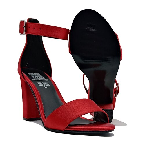 Tacones EVAG 1020 Rojos Mujer Fiesta Formales Moda Primavera Verano Zapatillas