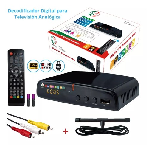 Decodificador Convertidor Digital Tv Full Hd 1080p + Antena