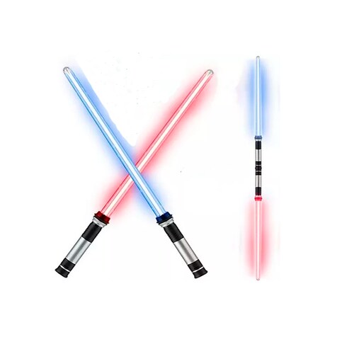 2 Sable Par Star Galaxy Wars Espada Luz Sonido Cambia Color