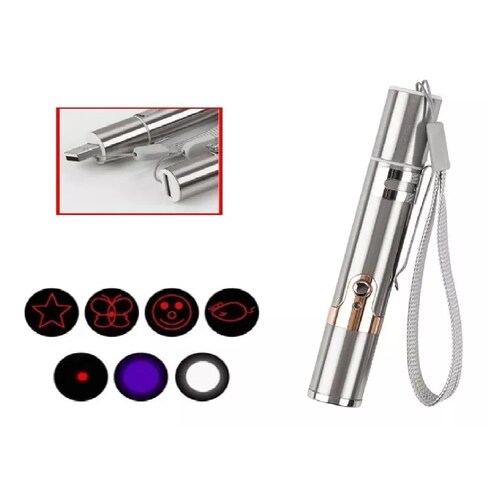 Puntero Apuntador Laser Lampara Luz Uv 3 En 1 Recargable