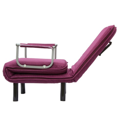 Sofá Cama Multifuncional 90º de Inclinación Plegable Doruk Morado.