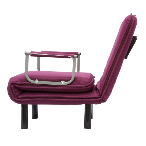 Sofá Cama Multifuncional 90º de Inclinación Plegable Doruk Morado.