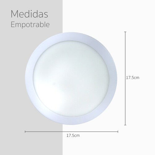 Lampara Foco Led Plafón Empotrable 18w Luz Blanca