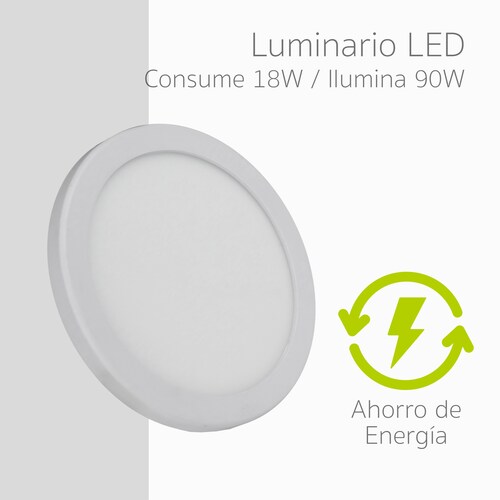 Lampara Foco Led Plafón Empotrable 18w Luz Blanca