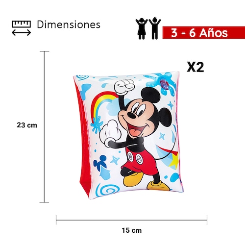 Flotadores Inflables Para Brazos para Niños Mickey Mouse