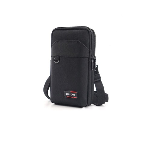 Bolsa Mochila riñonera seguridad porta cel contra agua cinturón hombro negro moto deporte cartera
