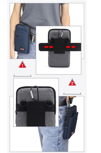 Bolsa Mochila riñonera seguridad porta cel contra agua cinturón hombro negro moto deporte cartera