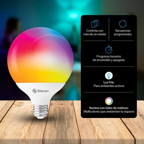 Foco Led Wi-fi Multicolor 15 W Alexa Google Assistant Steren