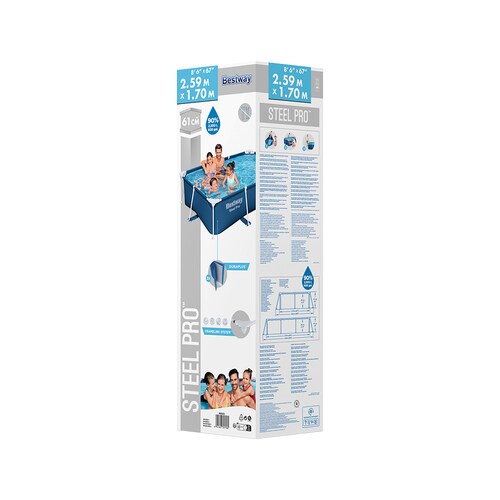 Alberca Grande Rectangular Estructural Bestway 259 Cm Azul 