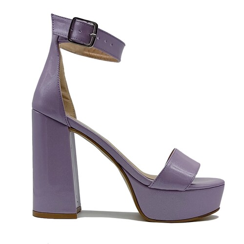Tacones Zapatillas 1010 EVAG Lila Altas Cómodas Mujer Fiesta Plataforma