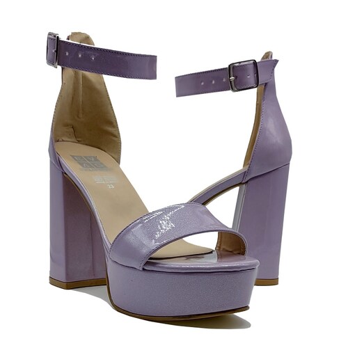 Tacones Zapatillas 1010 EVAG Lila Altas Cómodas Mujer Fiesta Plataforma