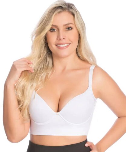 Brasier Colombiano Quita Rolllitos Alto Cubrimiento Fajate, Brasier Lenceria Colombiana Mujer Estlizador de Zona De Espalda