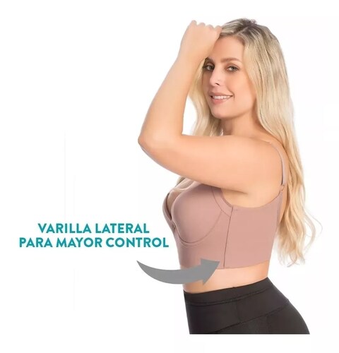 Brasier Colombiano Quita Rolllitos Alto Cubrimiento Fajate, Brasier Lenceria Colombiana Mujer Estlizador de Zona De Espalda