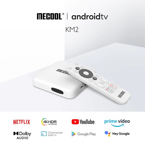 TV BOX KM2 Precertificación de Android TV 10 y Netflix Google Assistent MECOOL