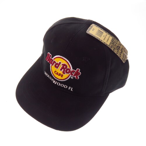 M4527 Hard Rock Cafe Hollywood Gorra Negra Original Unitall